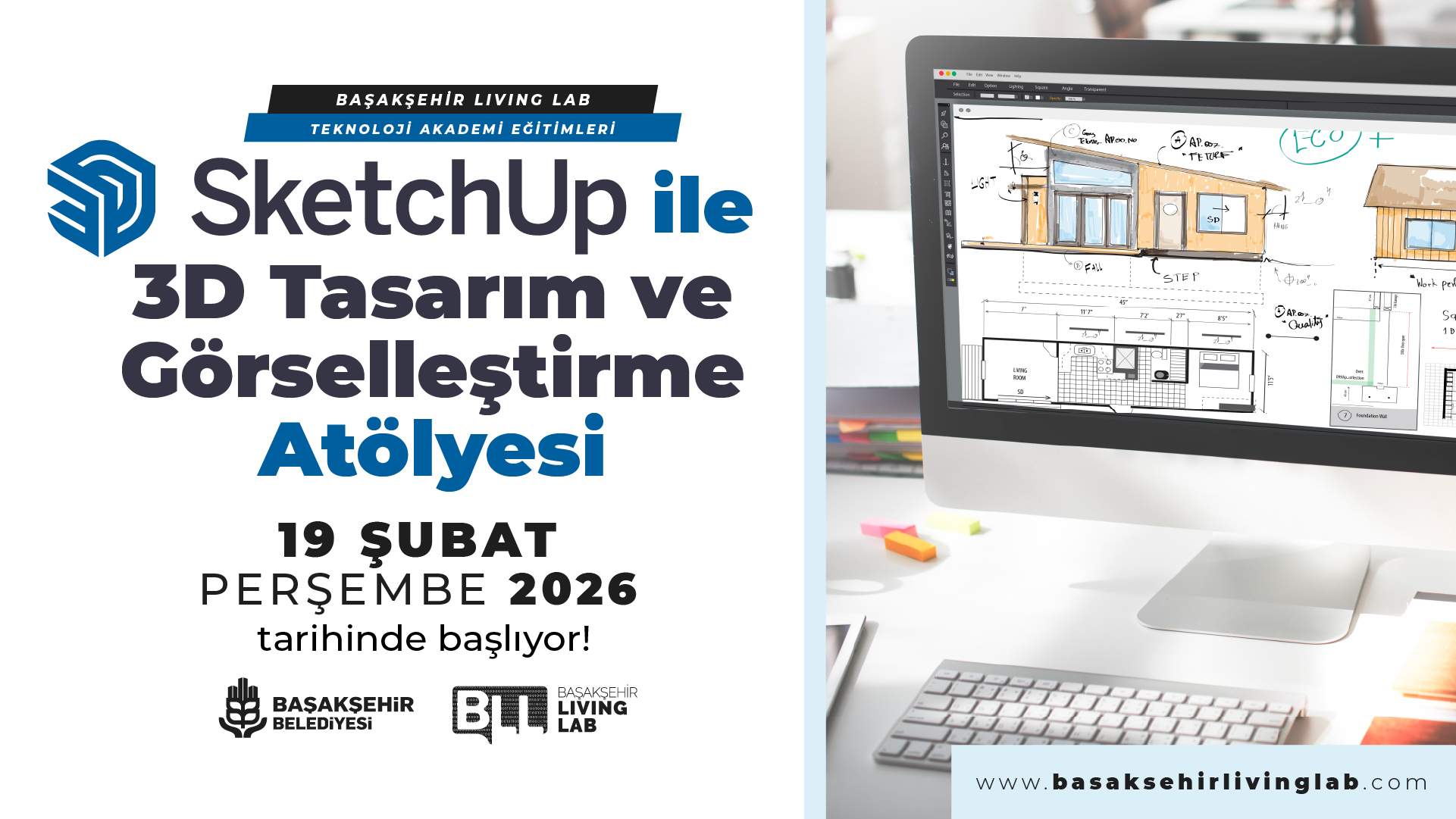 SketchUp ile 3D Tasarım ve Görselleştirme Atölyesi