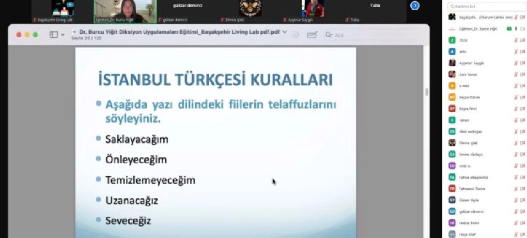 Güzel Ve Etkili Konuşmak İçin Diksiyon Eğitiminde Buluştuk.