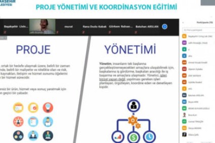 Online platformda Proje Yönetimi ve Koordinasyon Eğitimi Verildi